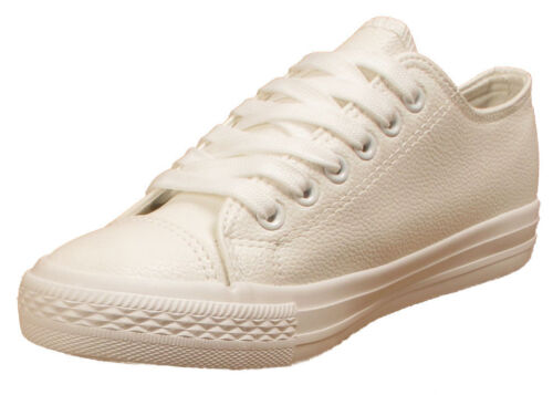 faux leather trainers womens