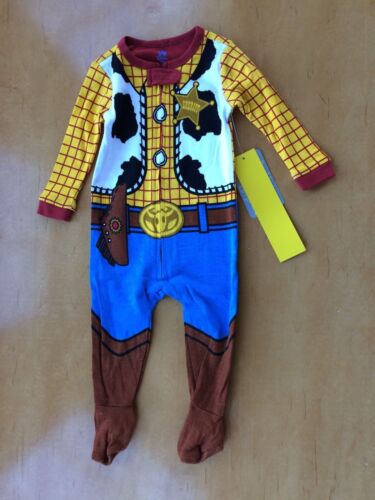 NWT Disney Store Woody Costume Sleeper Pajama Baby Boy Sheriff Toy Story Many Sz