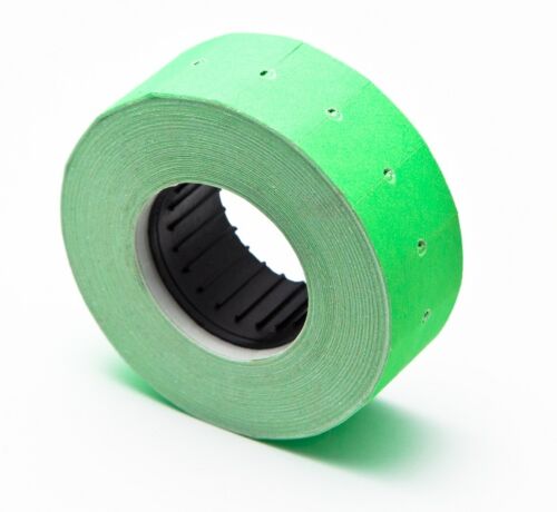 10.000 pices size 21x12mm Green Labels w// ink roller Motex MX5500 Fl