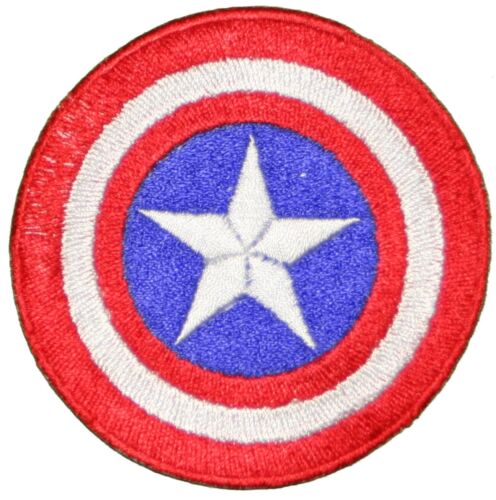Captain America Shield Superhero Embroidered Iron or sew on Patch/Applique 3" 