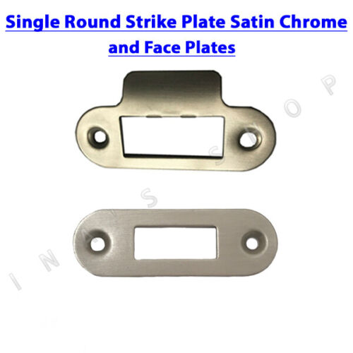 Strike Plate Round Short Satin and Face Plates for Doors Mortice Latches//Locks