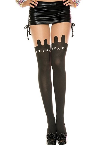 GREAT W//COSTUMES ADULT WOMAN BUNNY PRINT SPANDEX PANTYHOSE ONE SIZE