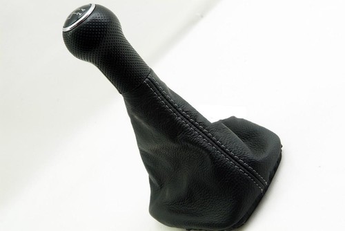 Shift Boot Real Leather Gray Stitch For 99-04 VW Jetta Vento MK4