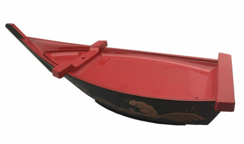 Japanese Plastic Lacquer Sushi Boat Serving Tray Many Size 