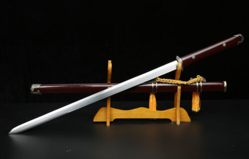 Handmade Chinese Sharp High Manganese Steel Wushu Sword Kung Fu Jian Full Tang