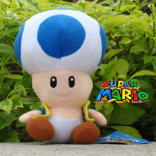 5PCS Super Mario Bros Run Plush Toy Mushroom Toadette Toad Stuffed Animal Doll 