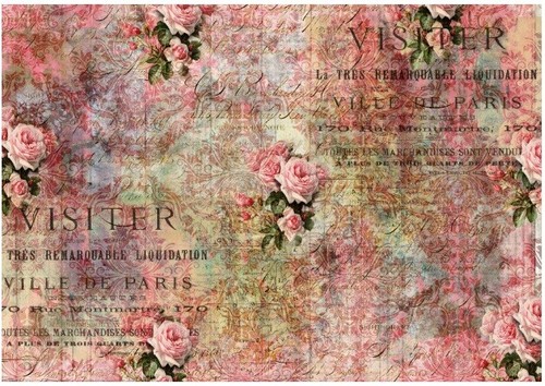 Decoupage-Bastelpapier-Softpapier-Vintage-Shabby-Rose-12655