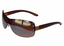 Sonnenbrille Damenbrille Gold Braun mit Strasssteinen Brille Monoglas 33 Brown