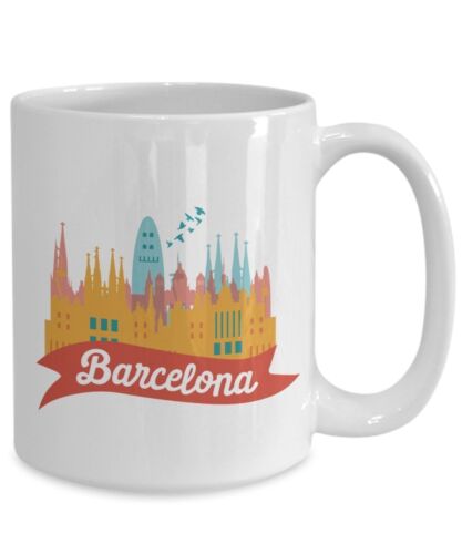Barcelona Travel Mug Funny Tea Hot Cocoa Coffee Cup Novelty Birthday...