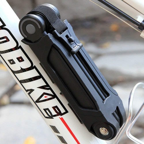 3x KEY: High security level 15 Folding Lock-Bicycle with Bracket: