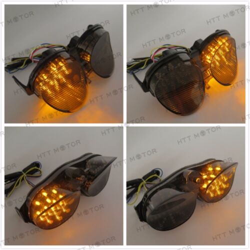 Smoke Integrated LED Tail Light Signals For Yamaha YZF R6 2001 2002 Sportbike