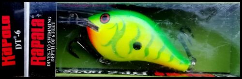 VERY RARE RAPALA DIVES TO 6 Ft DT6   5 cm GTR Green Tiger color