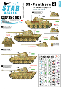 Pan SCALE 1//35 Star Decals 35-C1023 12.SS-Hitlerjugend in France and Belgium