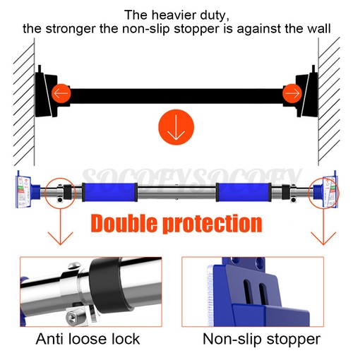 Door Pull Up Bars Strength Fitness Gym Chin Upper Workout Heavy Duty Doorway