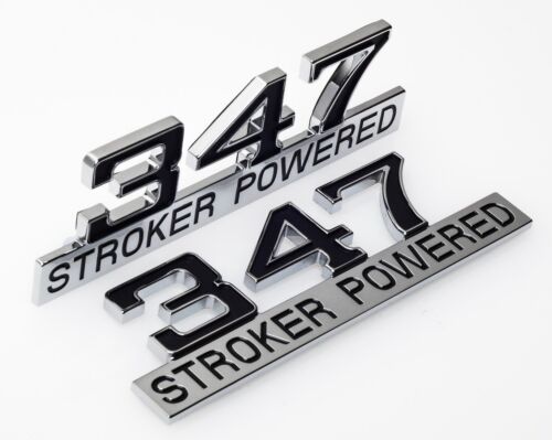347 Stroker Power Badge Emblems Mustang 302 Windsor 1971 1972 1973 71 72 73 Ford