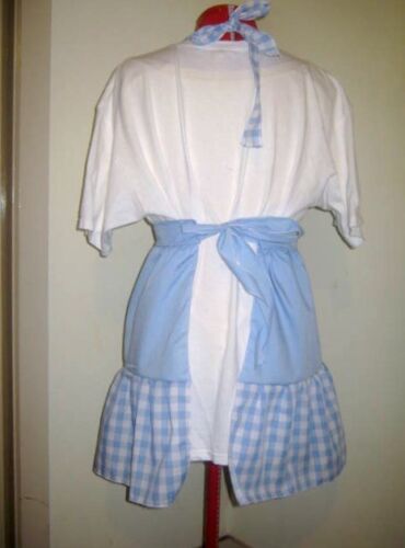 CUSTOMISED GIRLS DOROTHY WIZARD OF OZ COSTUME APRON Fit up to 12 years M2O 