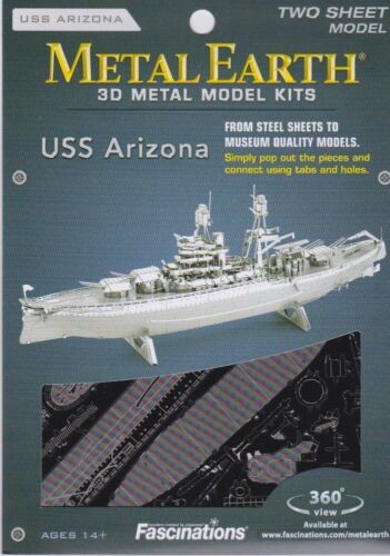 USS Arizona Battleship Fascinations Metal Earth 3D Laser Cut Steel Model Kit 