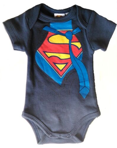 Baby Bodysuit Superman Shield Logo with Tie Infant snapsuit ufficiale DC Comics