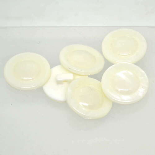 PEARLESCENT DOME BUTTONS SHANK Copper Off White and Grey 15mm 22mm 