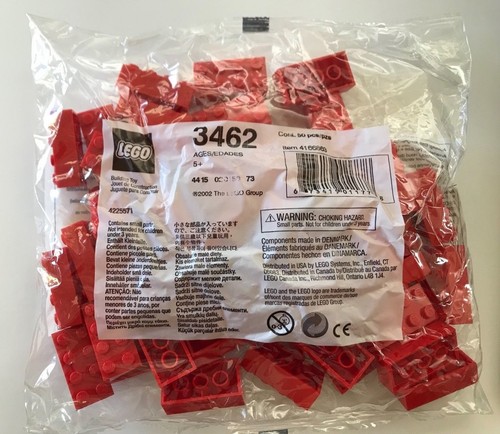 *NEW* 50 Pieces Lego BRICK 2X4 RED *BULK* 3462