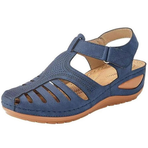 Women Orthopedic Sandals Comfy Closed Toe Mules Summer Slippers Flat Shoes S,FZ