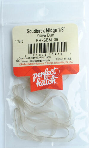 Parfait Hatch scudback Midge 1//8/" for fly tying