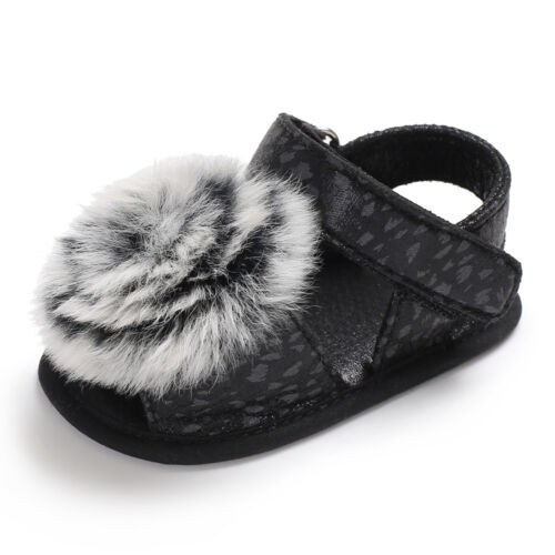 So Lovely New Arrival Pom Pom Baby Girl Crib Shoes Summer Sandals Newborn to 18M