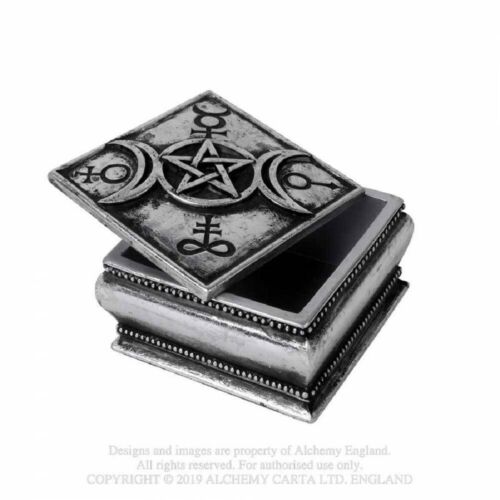 Triple Moon Spell Box Wicca Pagan Witches Altar Witchcraft Trinket Box Storage