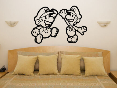 Paper Mario and Luigi Gaming Wii Gamecube Bedroom Decal Wall Sticker Picture