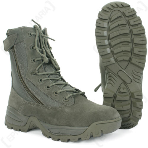 2 Zips-Tan Militaire en Plein Air Chaussures Toutes les tailles NOUVEAU Foliage Tactical Army Boots 