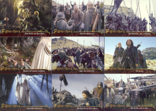 LORD OF THE RINGS THE TWO TOWERS MOVIE 2002 TOPPS GERMANY BASE CARD SET OF 90
