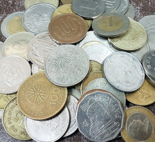 MORE THAN 20 Countries ! Lot of 65 Different Coins Of Mixed Foreign World Coin