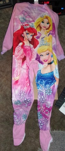 AME-GIRLS-DISNEY-PRINCESS-BLANKET-SLEEPER-PAJAMAS-SIZE-8