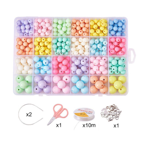1 Set Acrylic Beads Accessories with Tools for Child DIY Bracelet Jewelry Making 