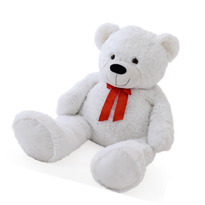 Neuf blanc ours en peluche Teddy Bear /& Bow animaux en peluche doux en peluche jouets enfants 40 cm