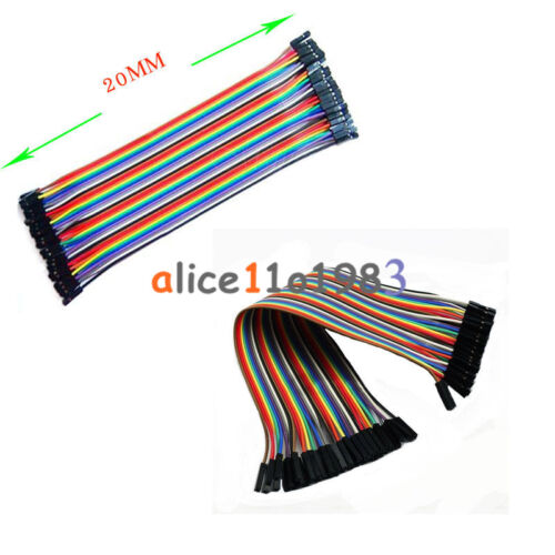 400pcs 10x40 Cable Dupont Jumper Cable Pin Conector 2.54 mm 20cm Mujer A Mujer 