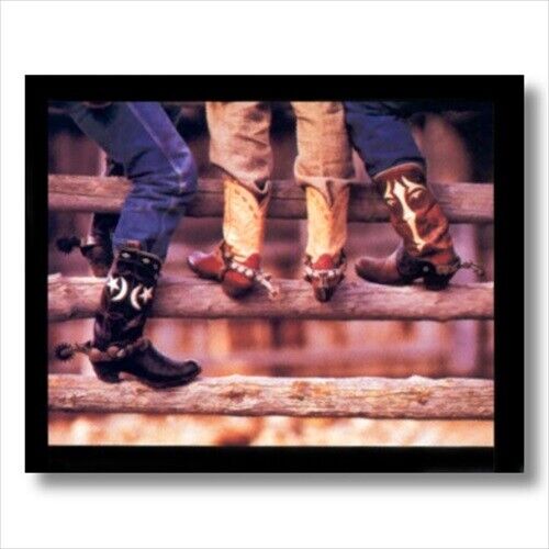 Old Cowboy Boots Spurs Western Wall Picture Art Print