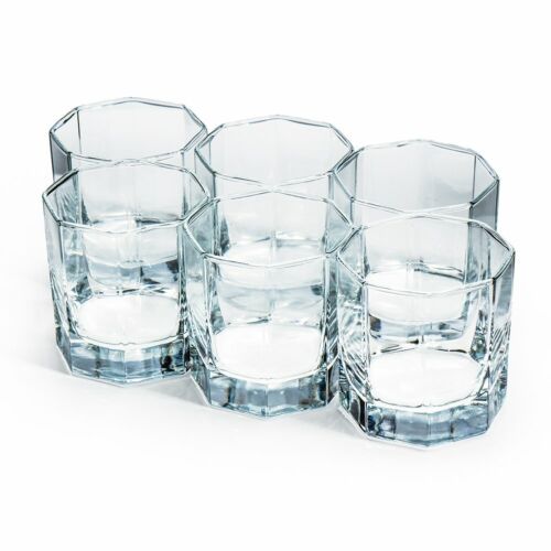 Christmas Gift 6pcs Heavy Base Whiskey Rocks Glasses Crystal Drinking Glass 