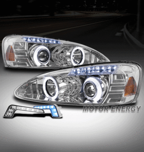 Details about / 04-08 PONTIAC GRAND PRIX HALO LED PROJECTOR HEADLIGHT LAMP CHROME W//BLUE DRL KIT