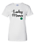 Ladies Lucky Mama Shirt Green Clover T-Shirt Saint Patricks Day St Paddys Tee