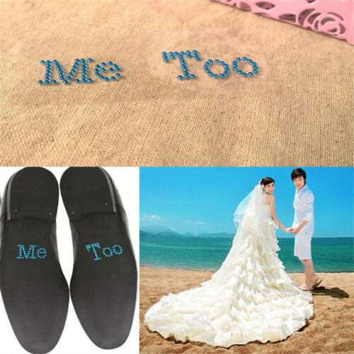 I Do /& Me Too Set Wedding Bridal and Groom Shoes Sticker Wedding Deca  H.hc