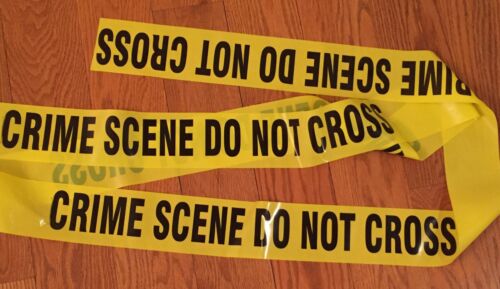 SHERIFF’S LINE DO NOT CROSS TAPE 50 FEET CRIME SCENE CSI FBI POLICE 2 ROLLS 