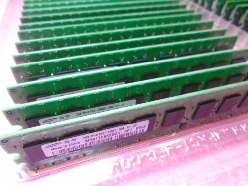 Lot of 2 Samsung 2GB 2Rx8 PC2-6400E PN M391T5663QZ3-CF7 Unbuffered Server Memory
