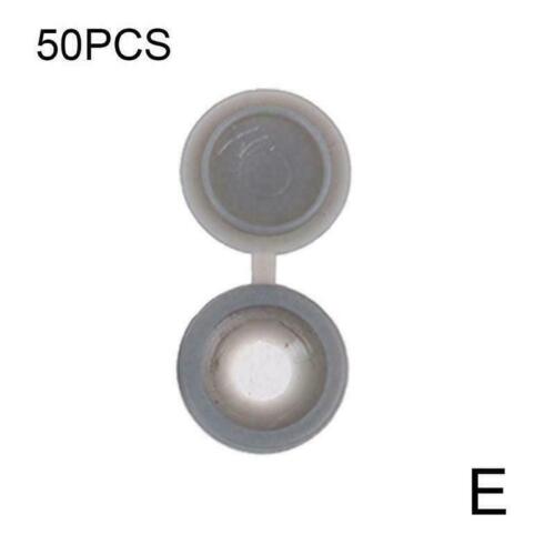 50-teilige Klappschraube Abdeckung Falte Unterlegscheibe Flip Cap Button B9E2