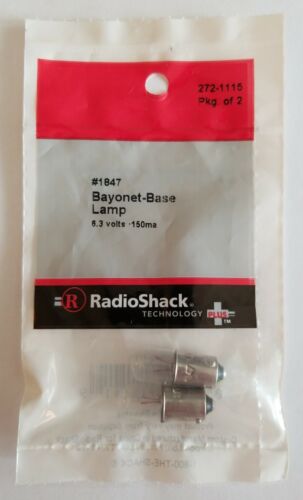 NEW RadioShack #1847 Bayonet Base Lamps 6.3V 272-1115 *FREE SHIPPING*