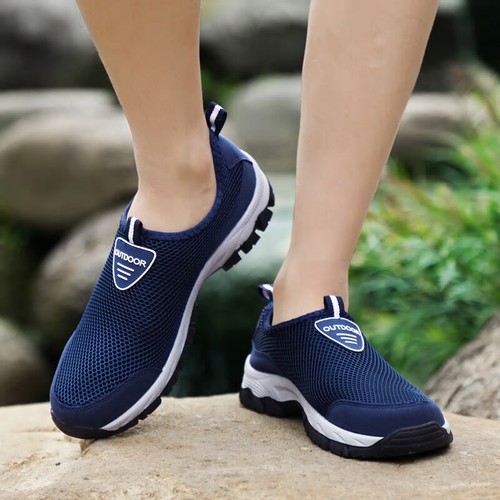 39-48 Men Hard-Wearing Sneakers Adult Mesh Casual Shoes Non-slip Breathable