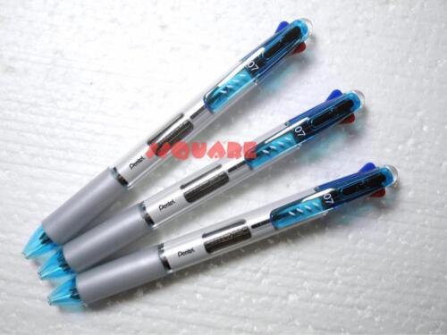 Japan 2 X Clear Pentel Rolly BPC47 4 in 1 0.7mm point ball point pen 
