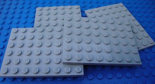 Lego 8x6 Grey Base Plates City Town Pirates Castle