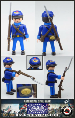 show original title Details about   Playmobil custom western soldier army nordista war of secession war north 