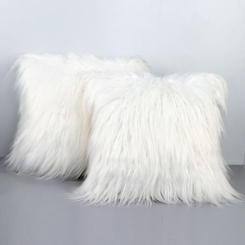 Soft Faux Fur Plush Cushion Cover Home Decorative Sofa Car Throw Pillow Case 